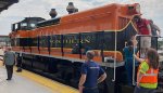 Great Northern NW5 switcher at National Train Day June 3 - St Paul MN Depot